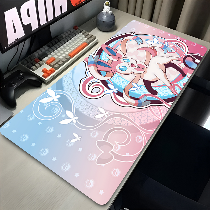 Desk Setup Cute - Большой розовый милый коврик для мыши