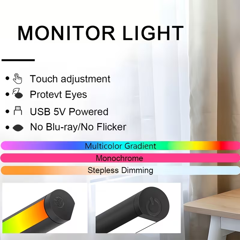 Светодиодная лампа для монитор – обзор и цена Desk Setup Computer