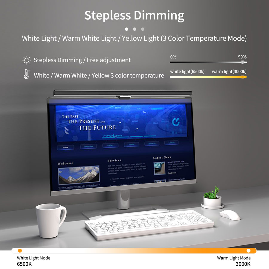Светодиодная лампа-бар для мон – обзор и цена Desk Setup Computer