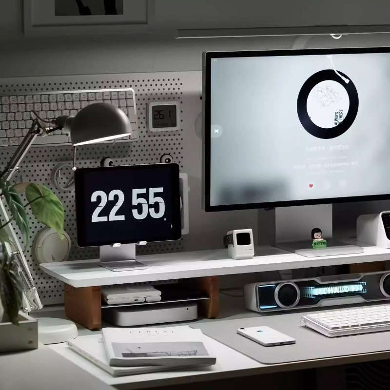 Современная подставка для мони – обзор и цена Desk Setup With Laptop And Monitor