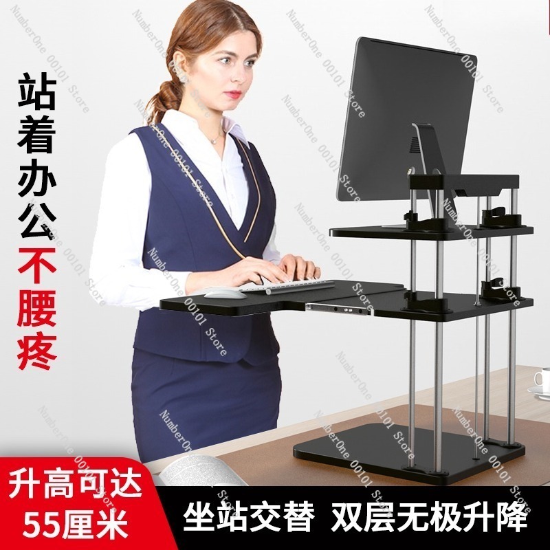 Регулируемый по высоте настоль – обзор и цена Desk Setup With Laptop And Monitor