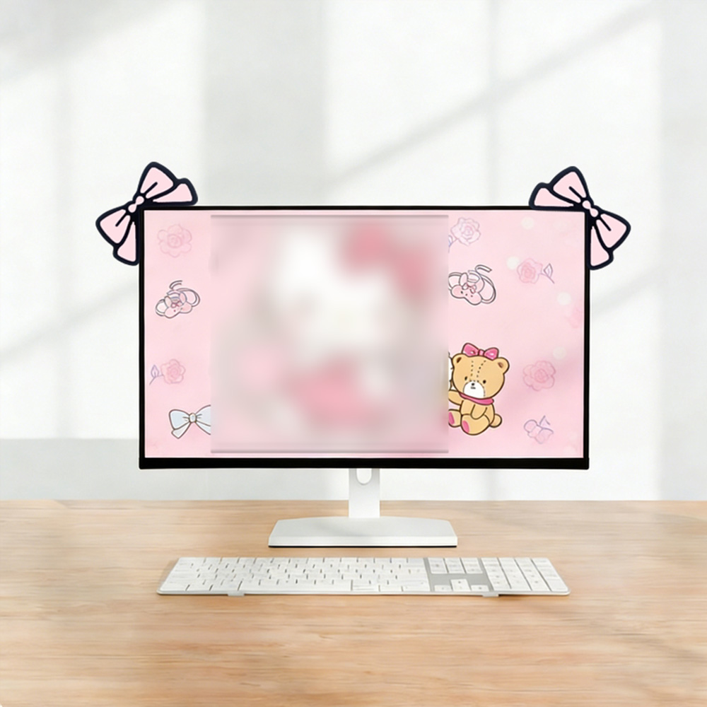 Милый розовый бант-украшение д – обзор и цена Desk Setup With Laptop And Monitor