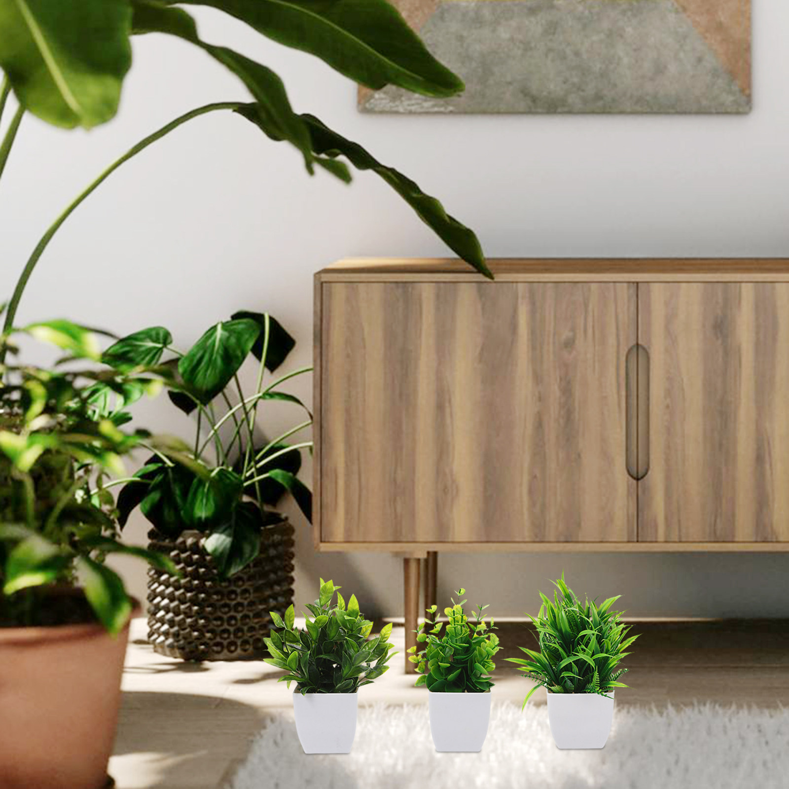 3 шт. маленьких искусственных  – обзор и цена Plant Pot Small Desk