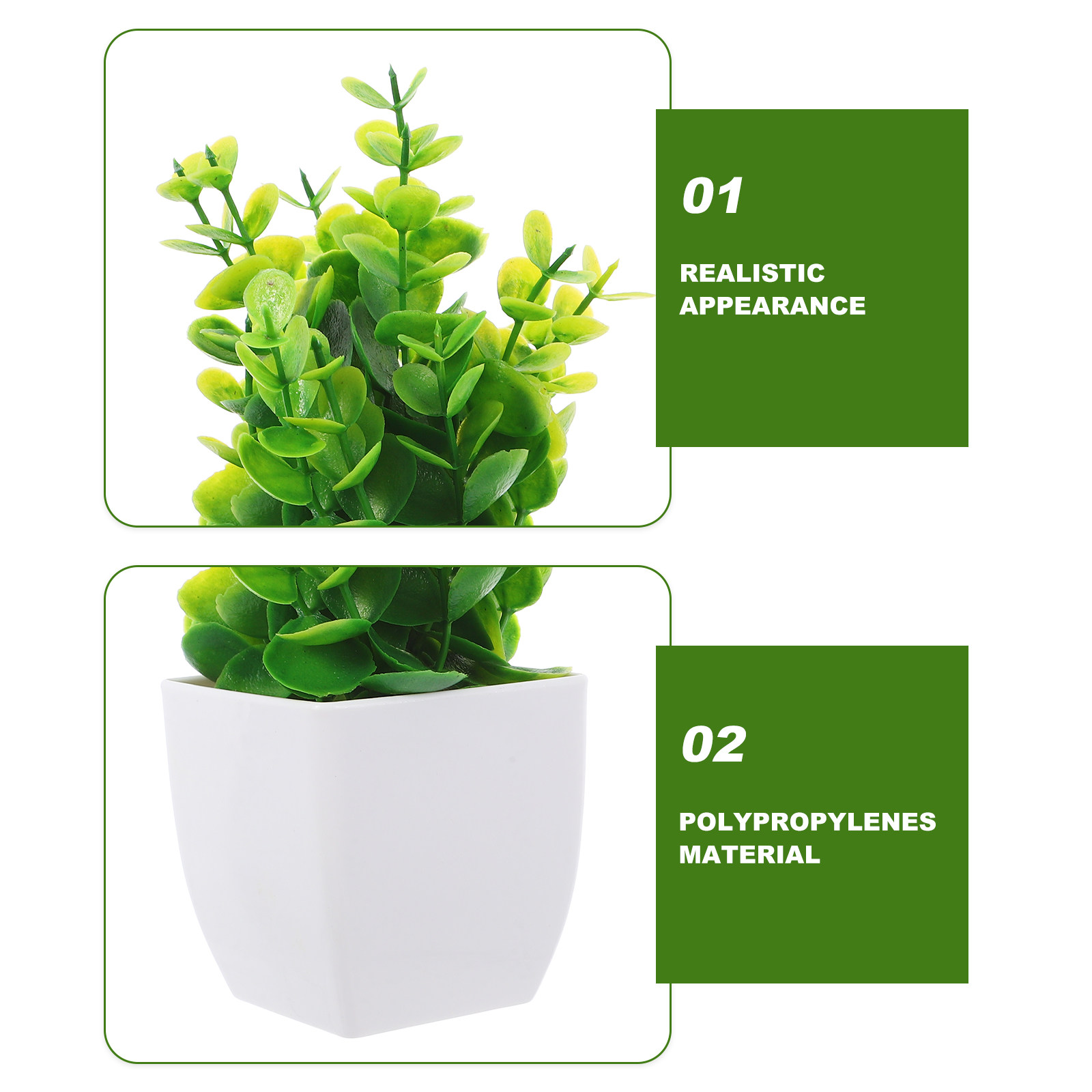 3 шт. маленьких искусственных  – обзор и цена Plant Pot Small Desk