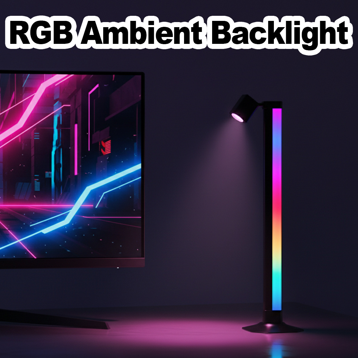 Умная светодиодная лампа RGB с – обзор и цена Desk Setup Tv